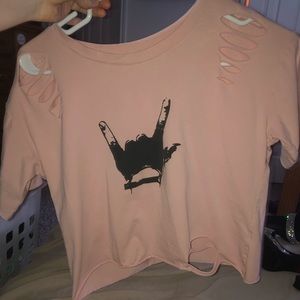 Pink crop top